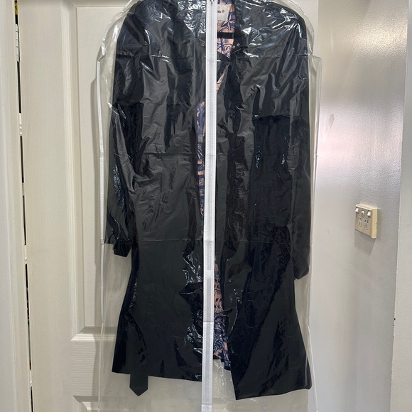 JEAN PAUL GAULTIER TARGET TRENCH COAT 12 BLACK WINTER DESIGNER - Picture 14 of 16